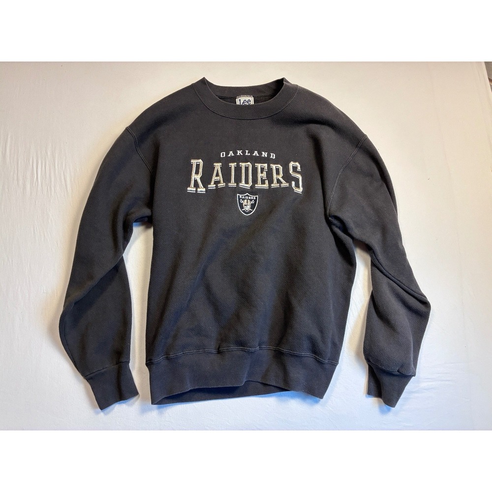 Vintage Lee Sport Oakland Raiders NFL Embroidered Crewneck Sweatshirt Medium  M